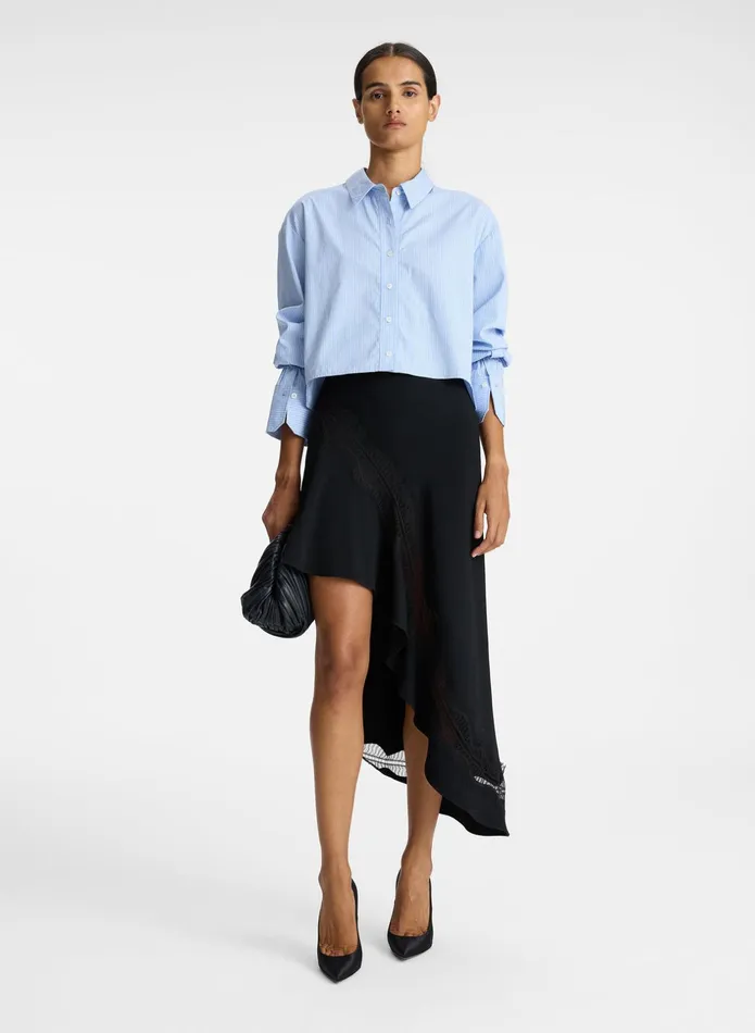ALC Tops Monica Ii Cotton Top Chelsea Bluewhite 8211 Women