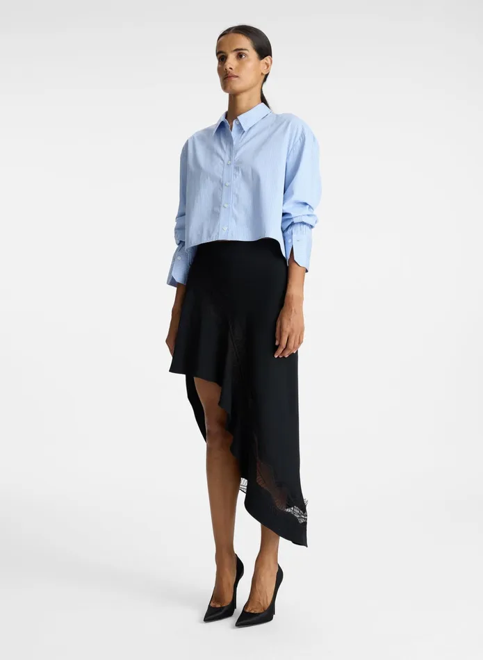 ALC Tops Monica Ii Cotton Top Chelsea Bluewhite 8211 Women