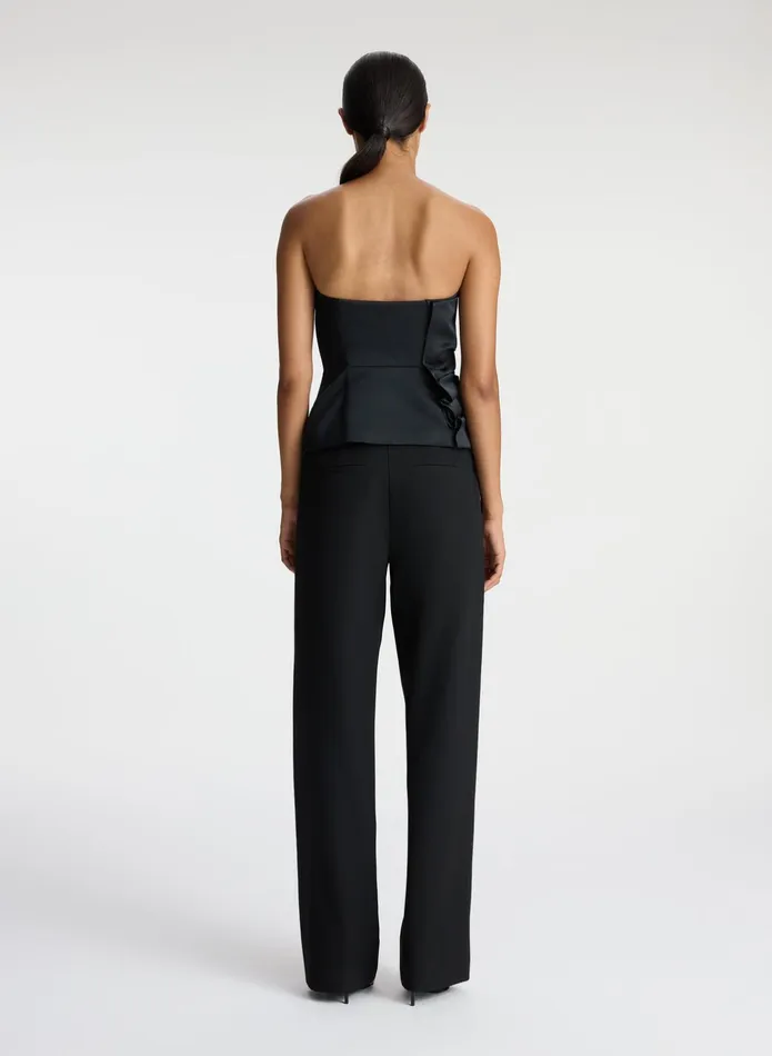 ALC Tops Nata Strapless Satin Top Black 8211 Women