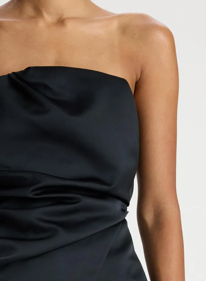 ALC Tops Nata Strapless Satin Top Black 8211 Women