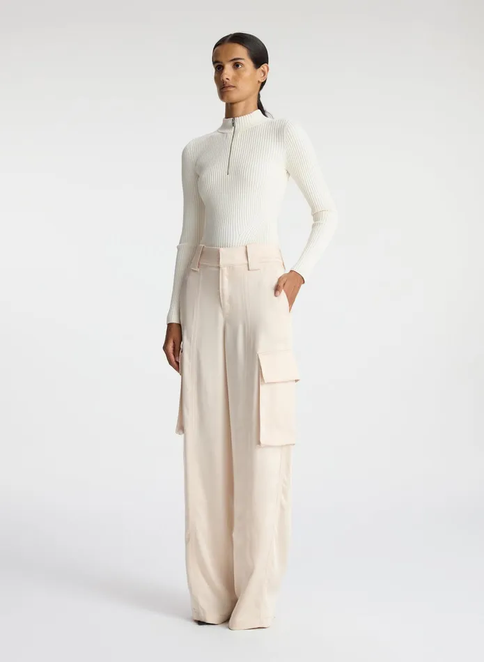 ALC Tops Noa Knit Top Almond Cream 8211 Women