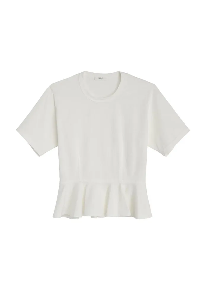 ALC Tops Roxy Cotton Peplum Tee White 8211 Women