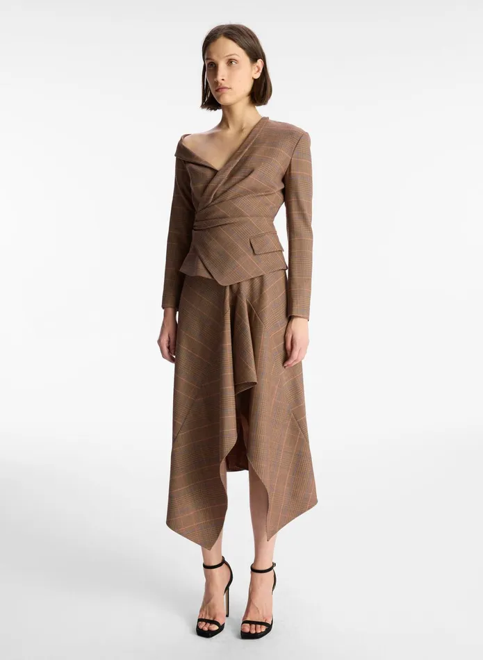 ALC Tops Skyla Asymmetrical Top Sable Multi 8211 Women