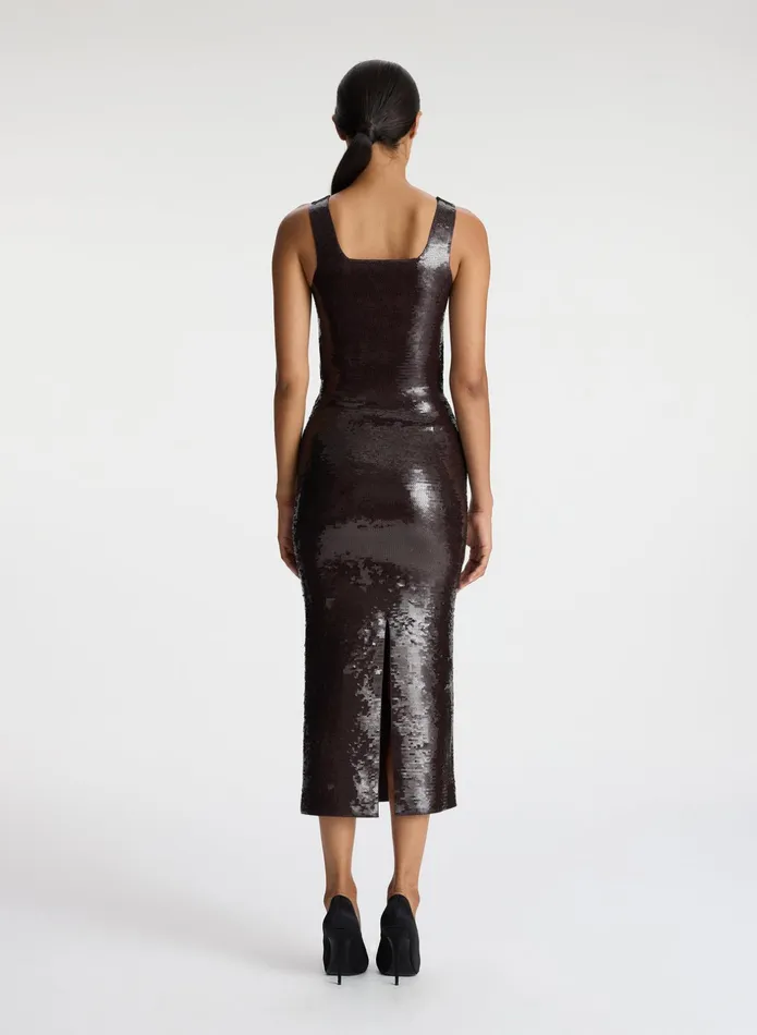 ALC Tops Victoria Sequin Knit Top Dark Brown 8211 Women
