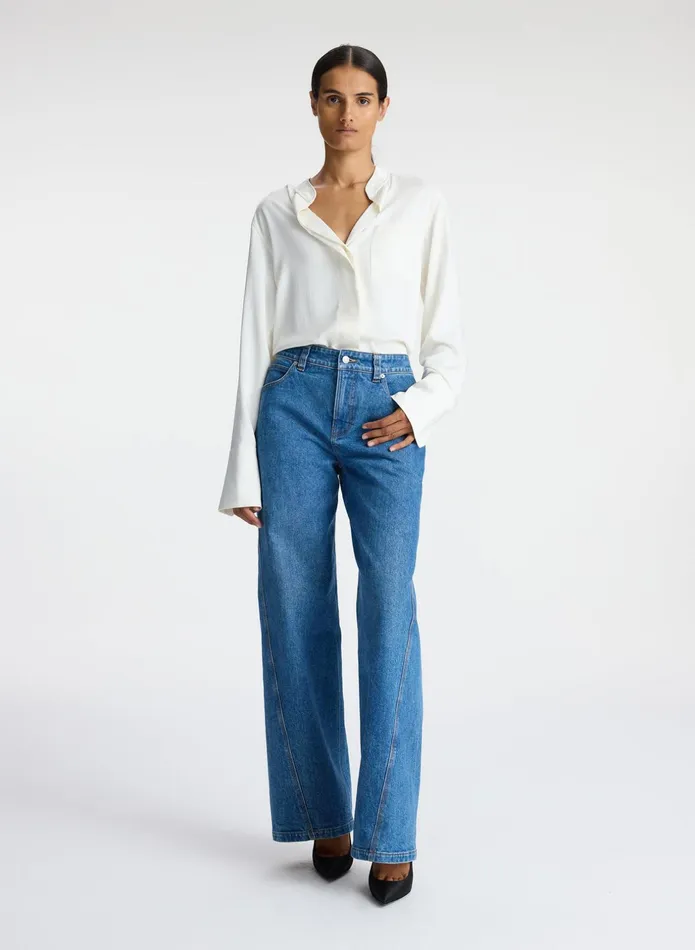 ALC Tops Wynn Satin Top Whisper White 8211 Women
