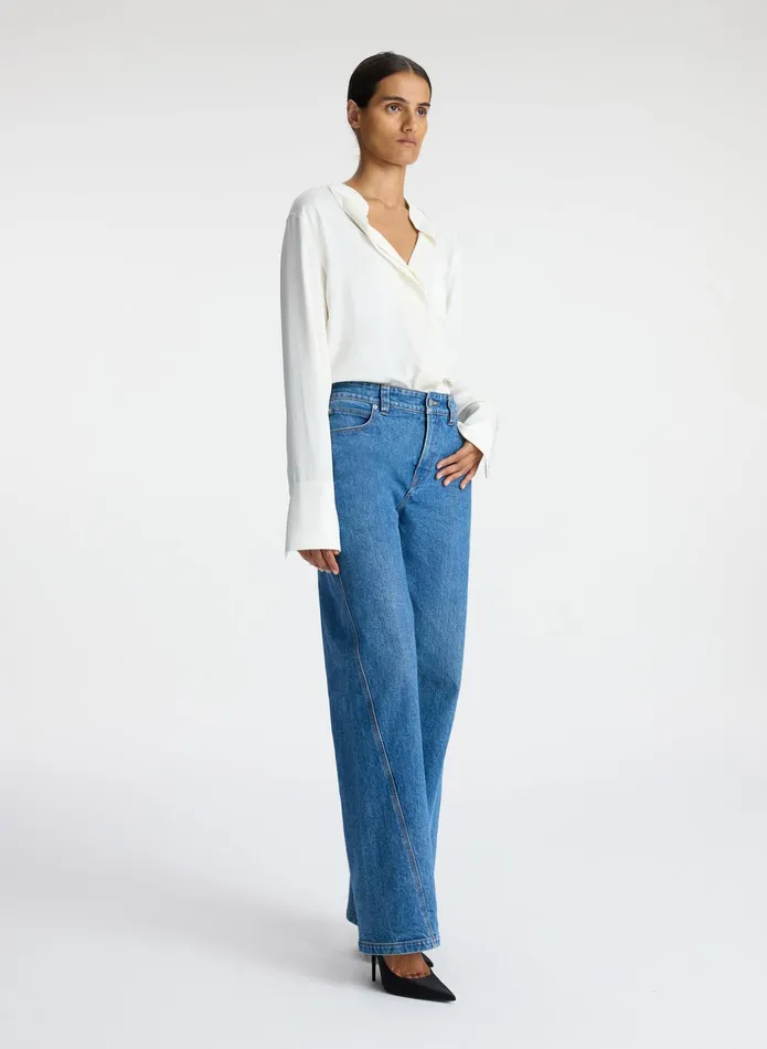 ALC Tops Wynn Satin Top Whisper White 8211 Women
