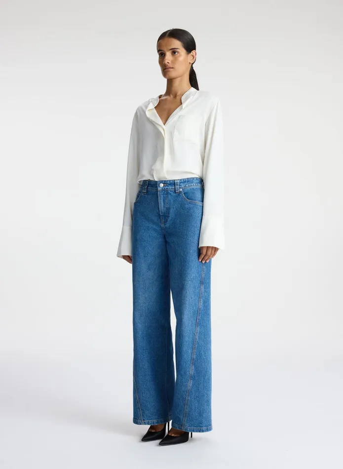 ALC Tops Wynn Satin Top Whisper White 8211 Women