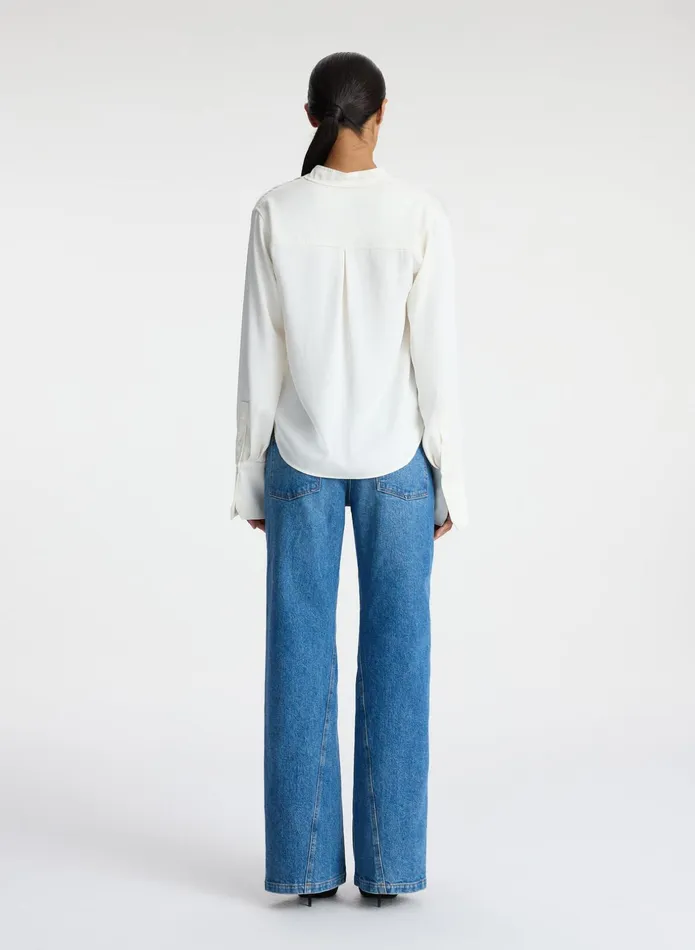 ALC Tops Wynn Satin Top Whisper White 8211 Women