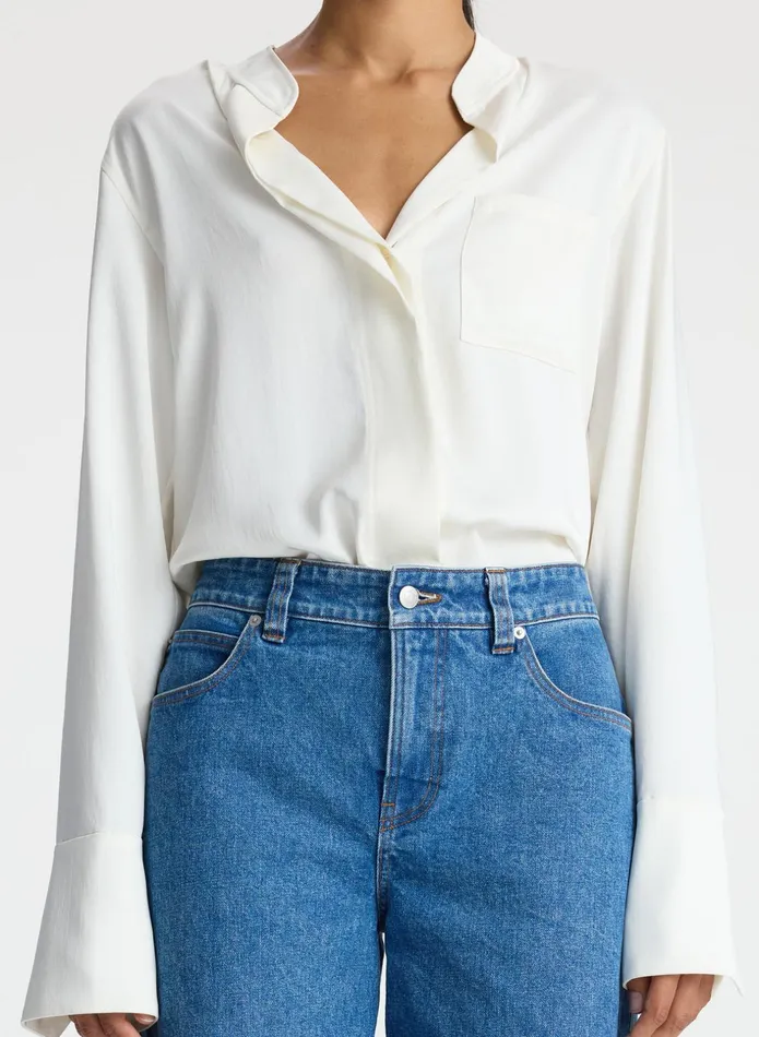 ALC Tops Wynn Satin Top Whisper White 8211 Women