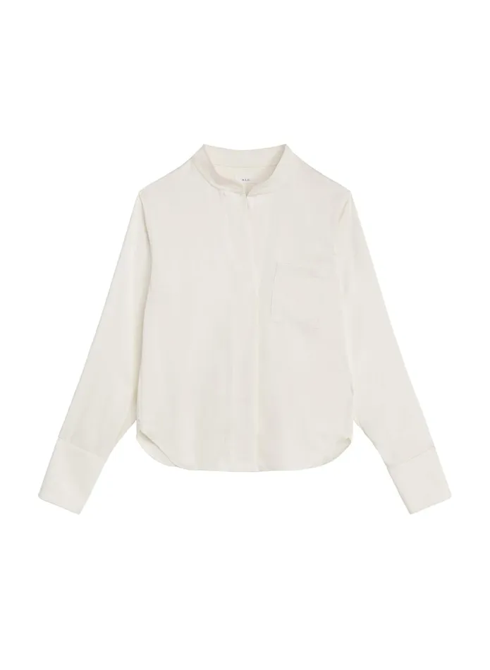 ALC Tops Wynn Satin Top Whisper White 8211 Women