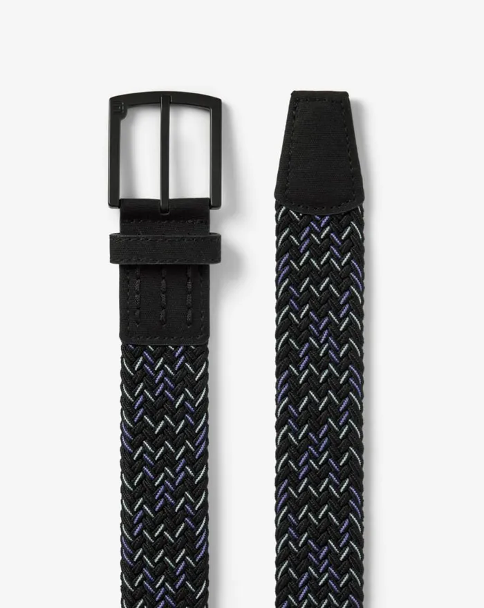 Accessories LOCAL FLAVOR STRECH WOVEN BELT Black TravisMathew Belts