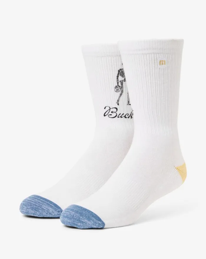 Accessories LOST BUCKETS CREW SOCK White TravisMathew Socks