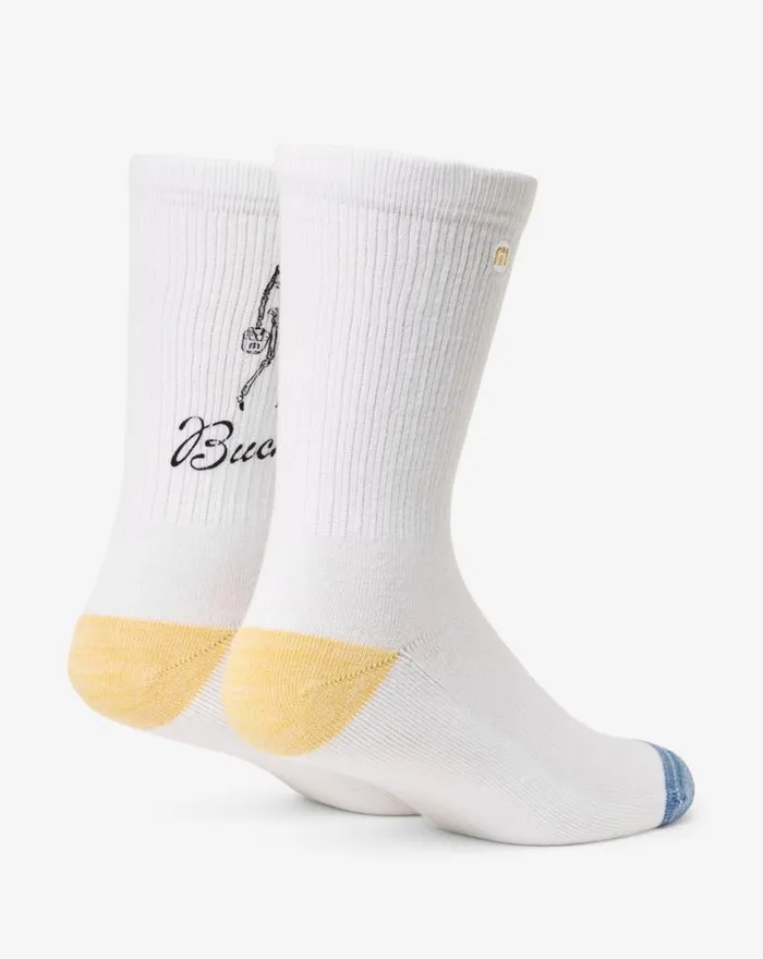 Accessories LOST BUCKETS CREW SOCK White TravisMathew Socks