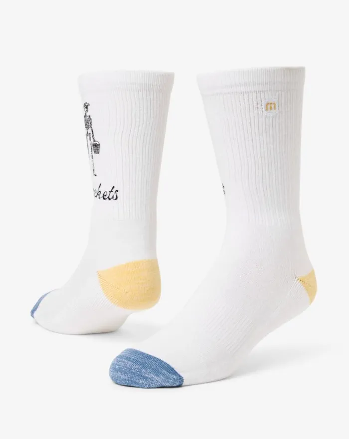 Accessories LOST BUCKETS CREW SOCK White TravisMathew Socks