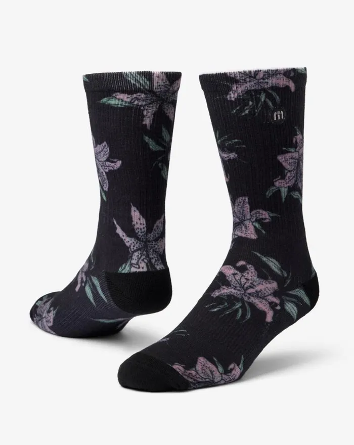 Accessories PARADISE PEAK CREW SOCK Black TravisMathew Socks Accessories PARADISE PEAK CREW SOCK Black TravisMathew Socks
