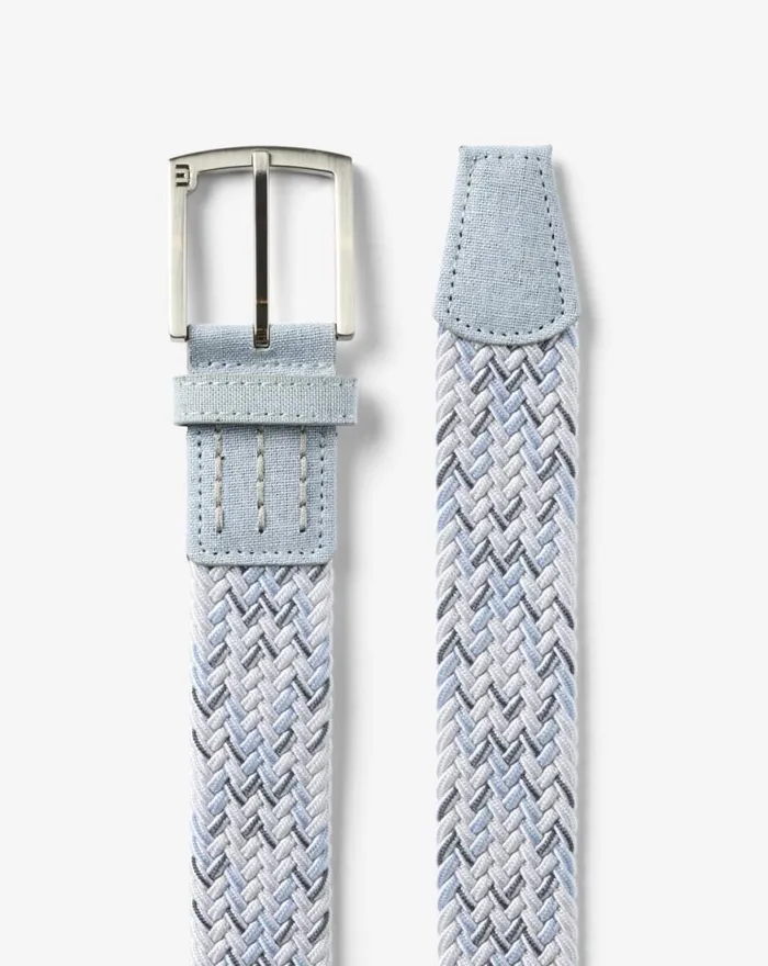 Accessories SILENT TREATMENT STRETCH WOVEN BELT Optic White TravisMathew Belts
