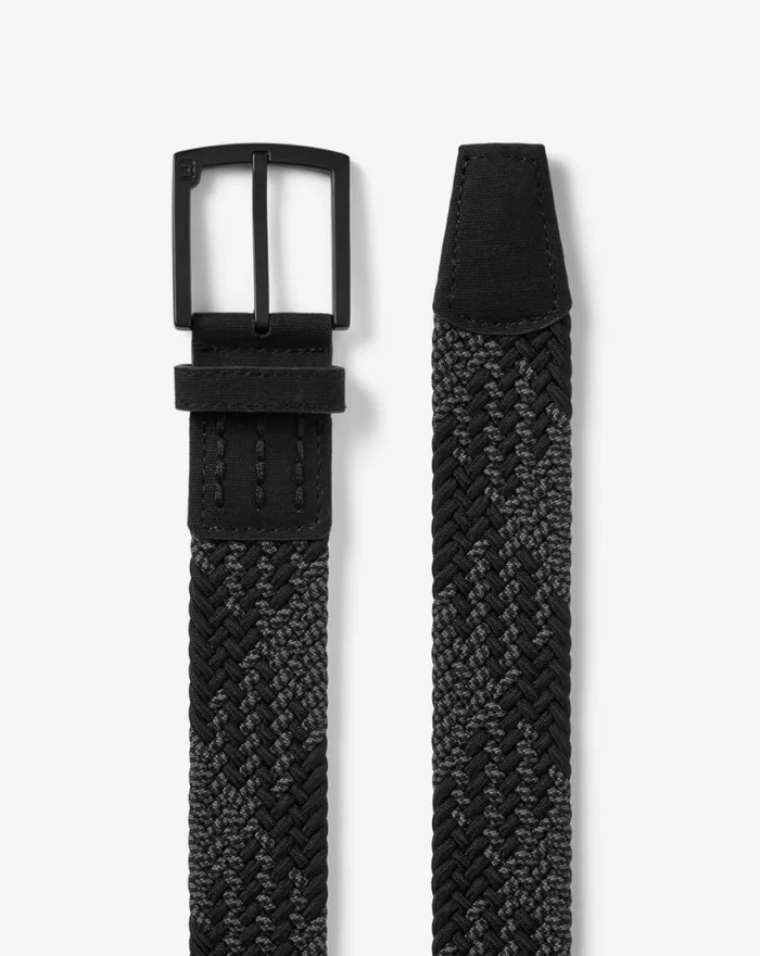 Accessories TIME ZONED STRECH WOVEN BELT Black TravisMathew Belts
