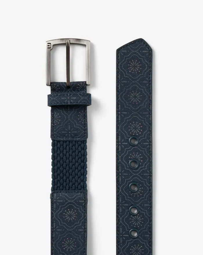 Accessories WORLD LINK CANVAS HYBRID STRETCH BELT Mood Indigo TravisMathew Belts