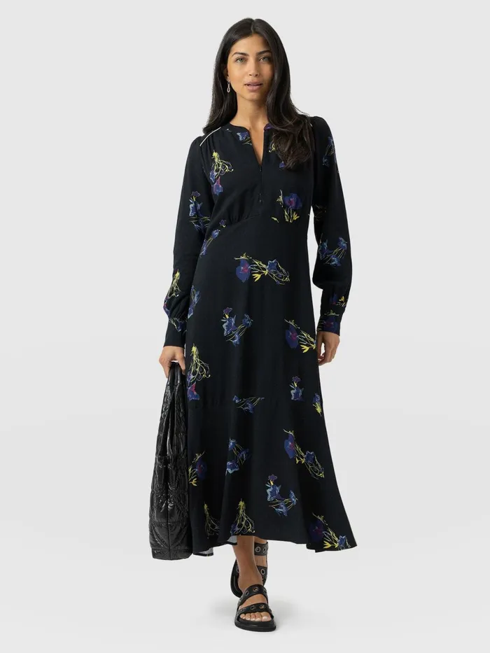 Adaline Zip Up Dress 8211 Blue Lily Gardens Blue Lily Gardens Women Saint And Sofia Dresses