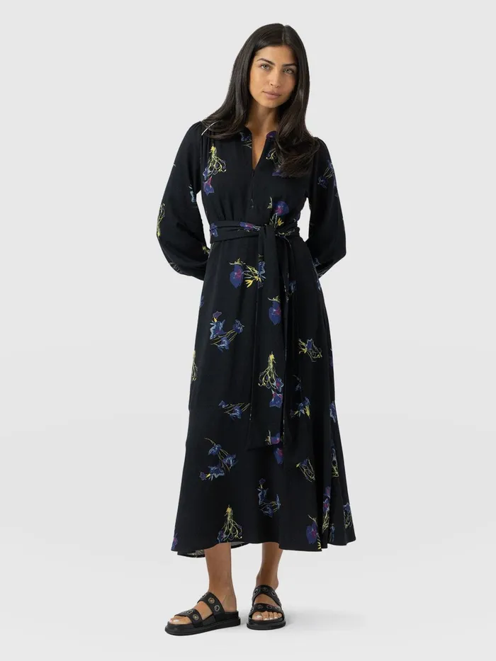 Adaline Zip Up Dress 8211 Blue Lily Gardens Blue Lily Gardens Women Saint And Sofia Dresses