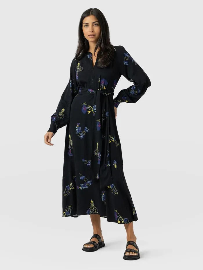 Adaline Zip Up Dress 8211 Blue Lily Gardens Blue Lily Gardens Women Saint And Sofia Dresses
