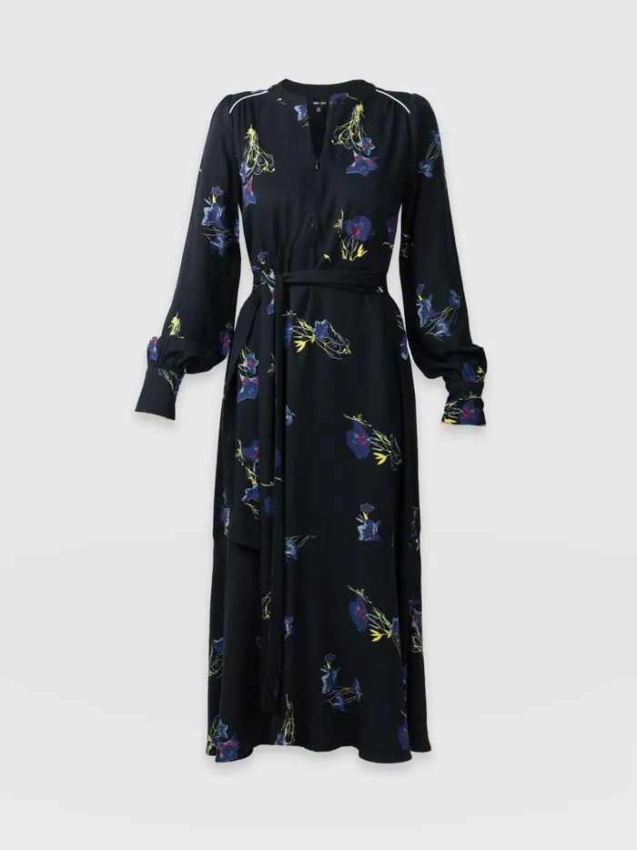 Adaline Zip Up Dress 8211 Blue Lily Gardens Blue Lily Gardens Women Saint And Sofia Dresses