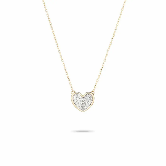 Adina Reyter Fine Chains and Pendants Tiny Pav Folded Heart Necklace 8211 Necklaces Adina Reyter Fine Chains and Pendants Tiny Pav Folded Heart Necklace 8211 Necklaces