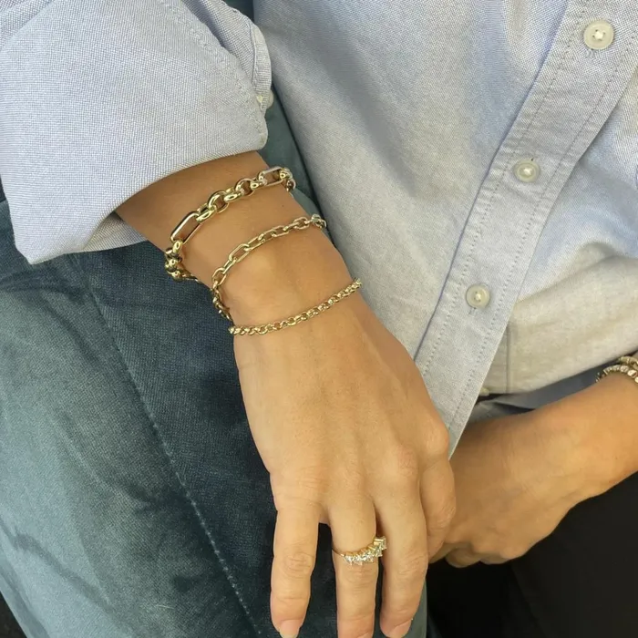 Adina Reyter Heavy Chains Mixed Rolo Cable Chain Bracelet 8211 Bracelets and Anklets Adina Reyter Heavy Chains Mixed Rolo Cable Chain Bracelet 8211 Bracelets and Anklets