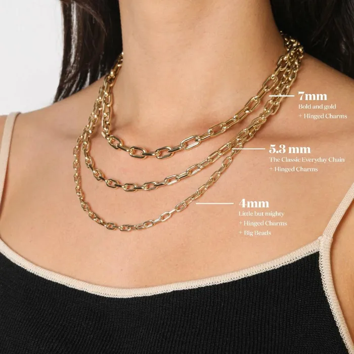 Adina Reyter Italian Chains and Sets 4mm Italian Chain Link Necklace 14k Yellow Gold 8211 Necklaces Adina Reyter Italian Chains and Sets 4mm Italian Chain Link Necklace 14k Yellow Gold 8211 Necklaces