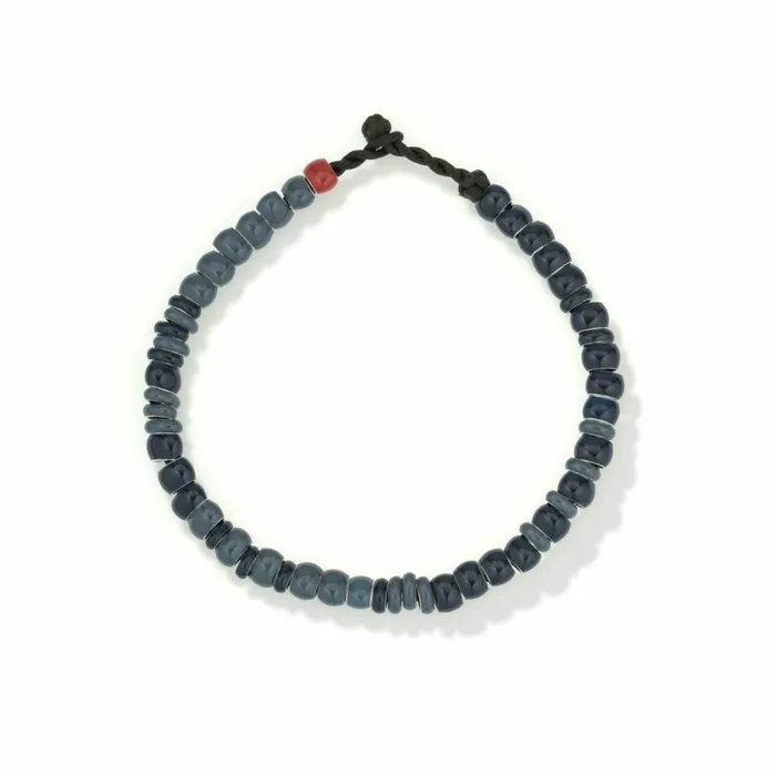 Adina Reyter Mini Bead And Big Bead Sets Bead Party Men039s Denim Blue Enamel Bracelet 8211 Bracelets and Anklets Adina Reyter Mini Bead And Big Bead Sets Bead Party Men039s Denim Blue Enamel Bracelet 8211 Bracelets and Anklets