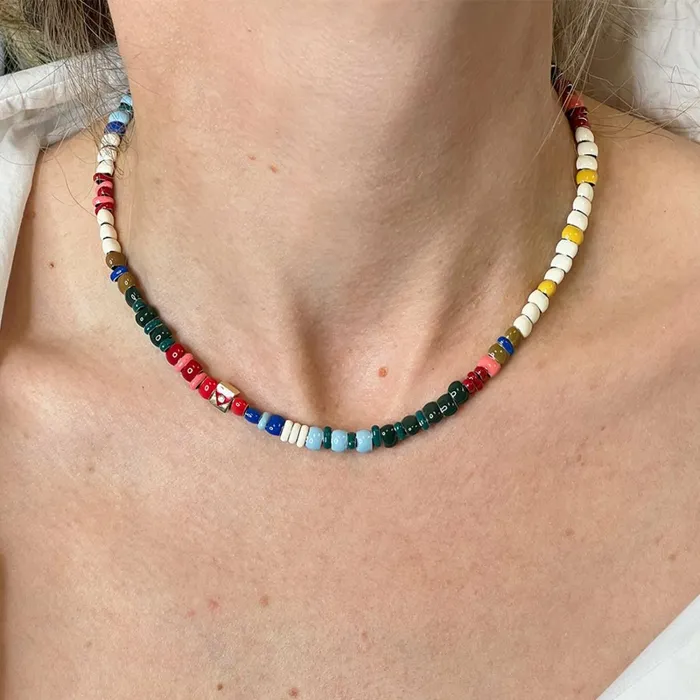 Adina Reyter Mini Bead Necklaces Mini Bead Love Pav Full Enamel Necklace 8211 Necklaces Adina Reyter Mini Bead Necklaces Mini Bead Love Pav Full Enamel Necklace 8211 Necklaces