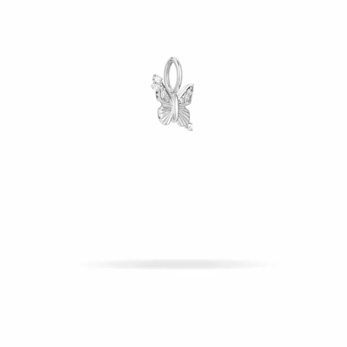 Adina Reyter New Arrivals Diamond Butterfly Mini Bead Charm In Sterling Silver Sterling Silver 8211 FEATURED Adina Reyter New Arrivals Diamond Butterfly Mini Bead Charm In Sterling Silver Sterling Silver 8211 FEATURED