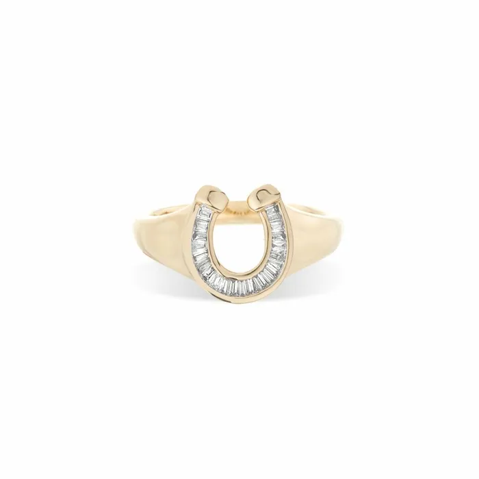 Adina Reyter Signet Baguette Horseshoe Signet Ring 14k Yellow Gold 8211 Rings Adina Reyter Signet Baguette Horseshoe Signet Ring 14k Yellow Gold 8211 Rings