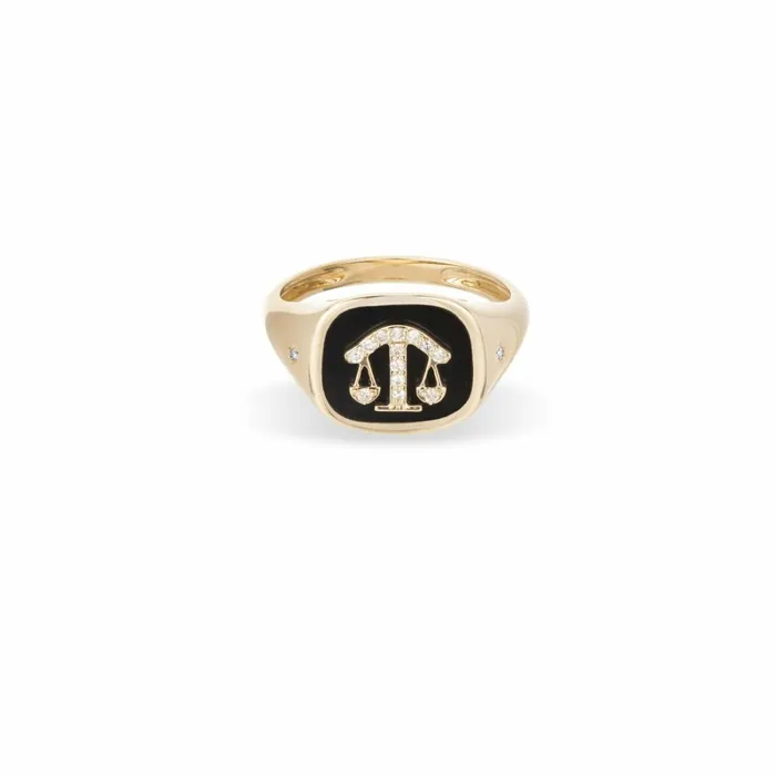 Adina Reyter Signet Zodiac Ceramic Diamond Libra Signet Ring Libra 8211 Rings Adina Reyter Signet Zodiac Ceramic Diamond Libra Signet Ring Libra 8211 Rings