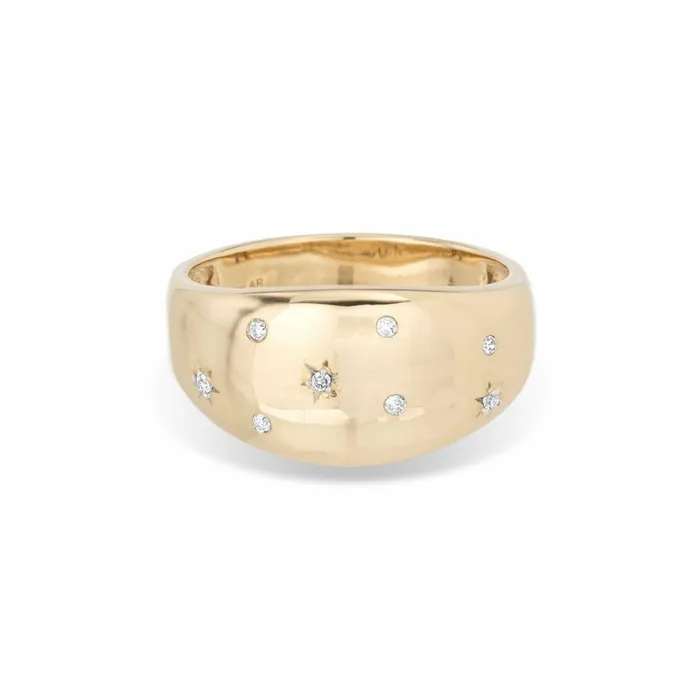 Adina Reyter Statement Celestial Diamonds Large Half Dome Ring 14k Yellow Gold 8211 Rings Adina Reyter Statement Celestial Diamonds Large Half Dome Ring 14k Yellow Gold 8211 Rings