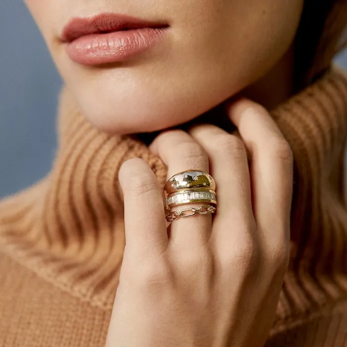 Adina Reyter Statement Celestial Diamonds Large Half Dome Ring 14k Yellow Gold 8211 Rings Adina Reyter Statement Celestial Diamonds Large Half Dome Ring 14k Yellow Gold 8211 Rings