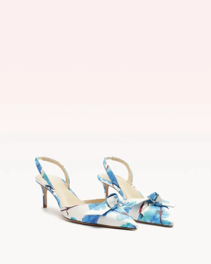 Alexandre Birman Clarita Slingback 60 Blue Floral Pumps Blue Women Alexandre Birman Pumps