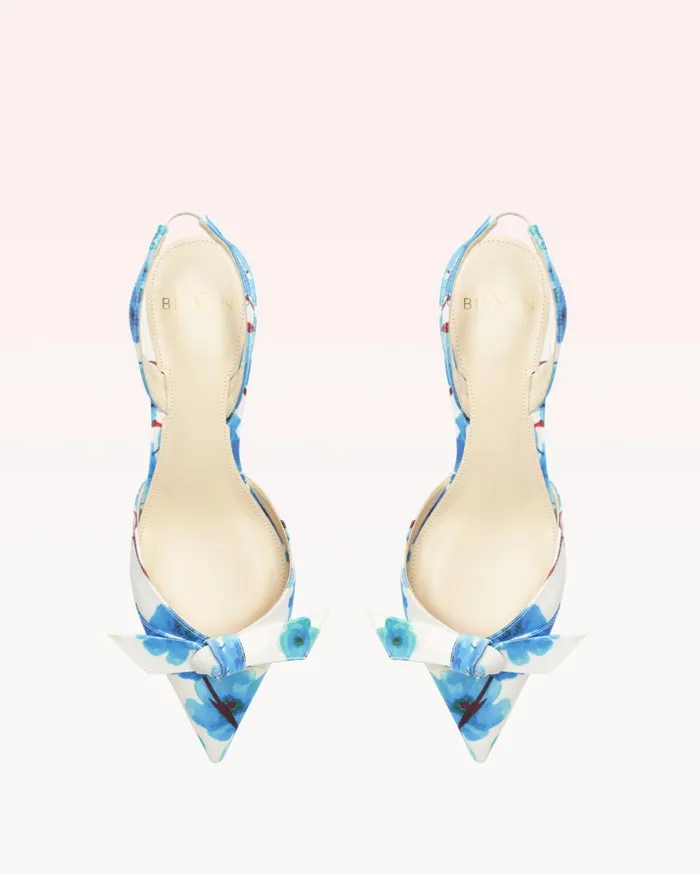 Alexandre Birman Clarita Slingback 60 Blue Floral Pumps Blue Women Alexandre Birman Pumps