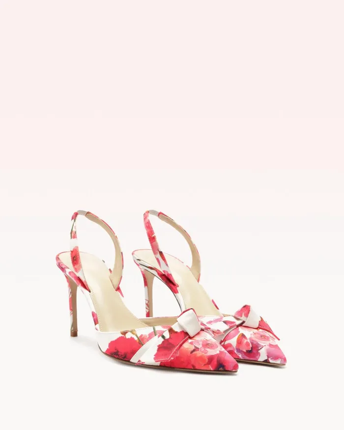 Alexandre Birman Clarita Slingback 85 Floral Pink 8211 Floral Heels Pink Women Alexandre Birman Pumps