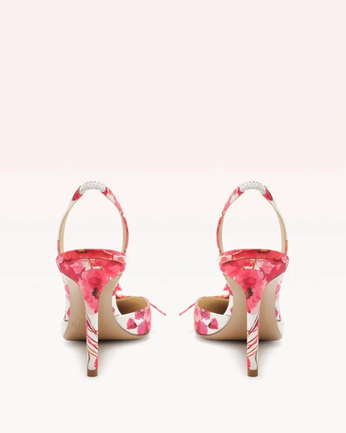 Alexandre Birman Clarita Slingback 85 Floral Pink 8211 Floral Heels Pink Women Alexandre Birman Pumps