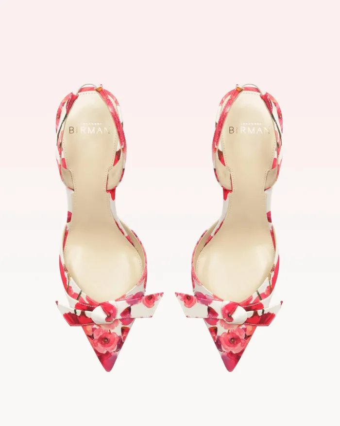 Alexandre Birman Clarita Slingback 85 Floral Pink 8211 Floral Heels Pink Women Alexandre Birman Pumps