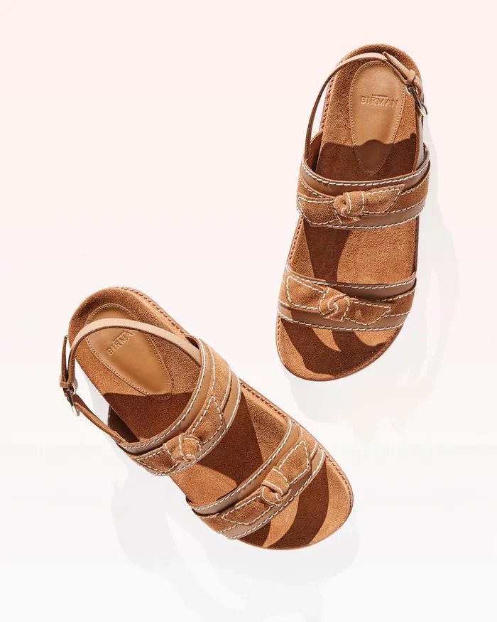 Alexandre Birman Clarita Sport Sandal 8211 Suede Flat Sandals 8211 Luxury Comfortable Sandals Cuoio Women Alexandre Birman Flats