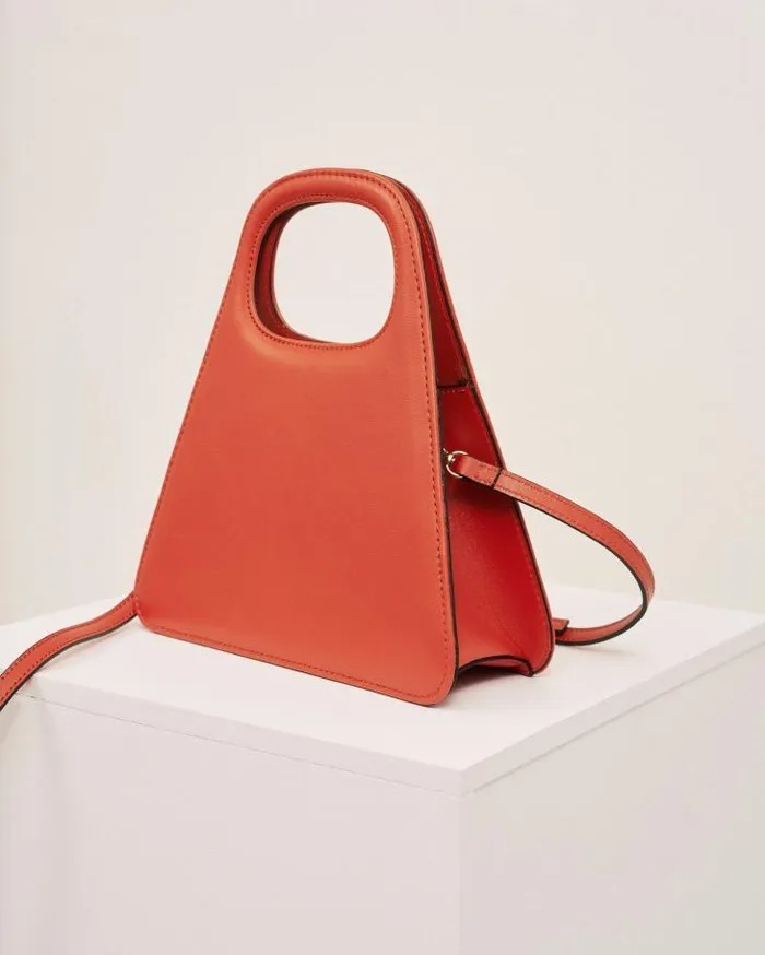ALOHAS Bags Women The A 8211 Bright Orange Leather Handbag