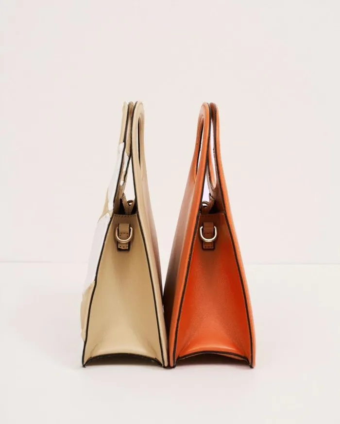 ALOHAS Bags Women The A 8211 Bright Orange Leather Handbag
