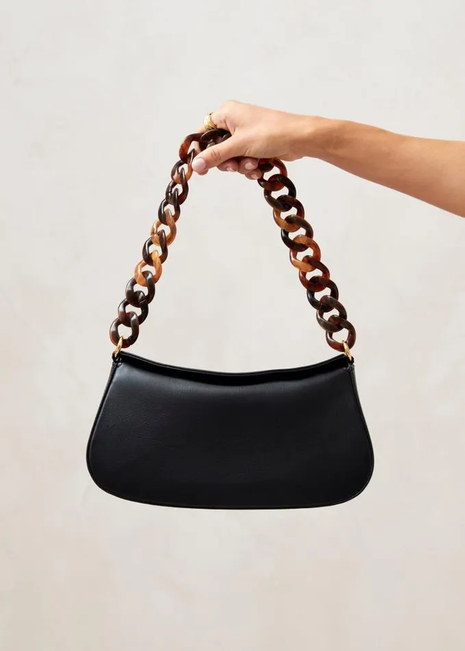 ALOHAS Bags Women The Curl 8211 Black Leather Handbag