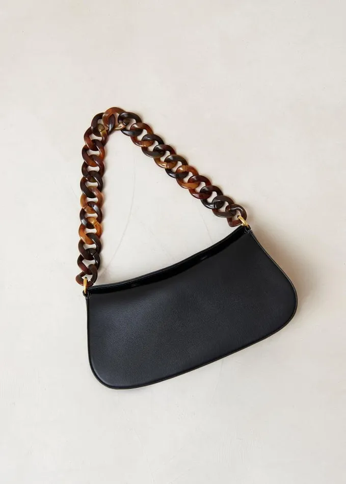 ALOHAS Bags Women The Curl 8211 Black Leather Handbag