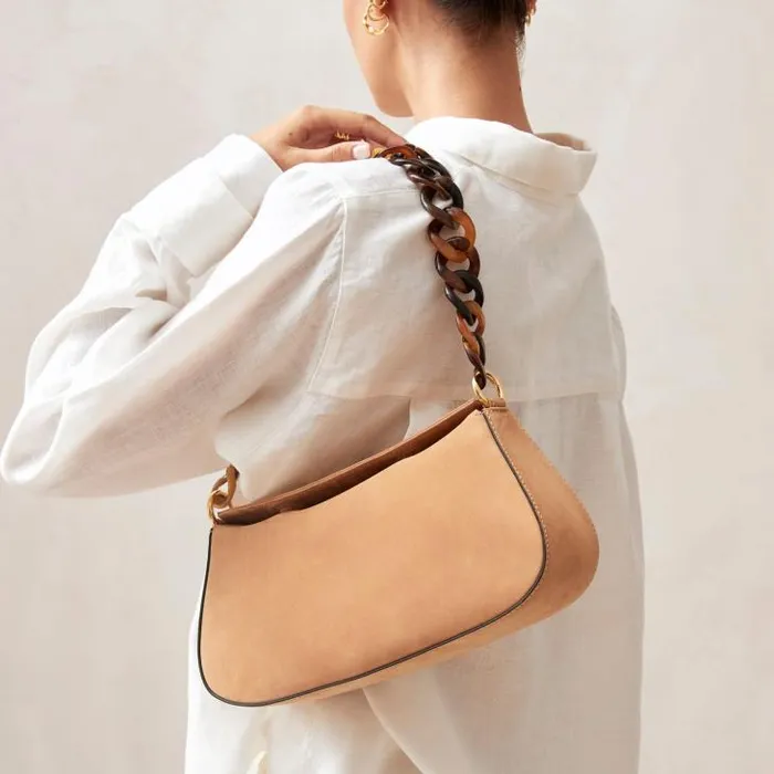 ALOHAS Bags Women The Curl 8211 Brown Nubuck Shoulder Bag
