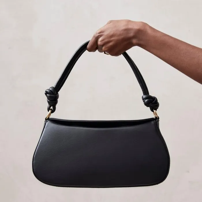 ALOHAS Bags Women The Curl Knot 8211 Black Leather Handbag