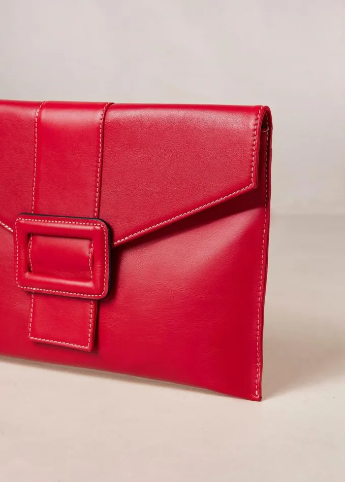 ALOHAS Bags Women The E 8211 Red Leather Handbag