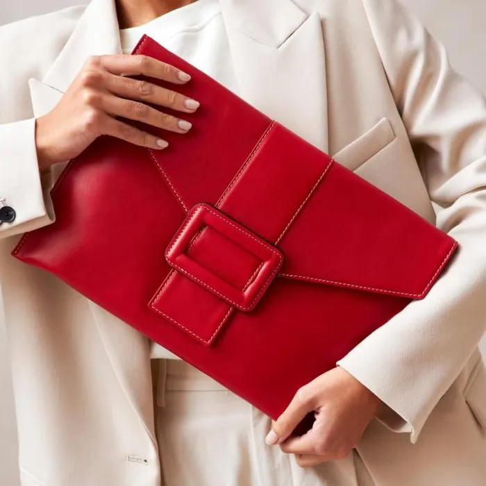 ALOHAS Bags Women The E 8211 Red Leather Handbag